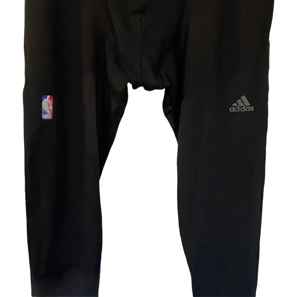 Adidas NBA Basketball Black Compression Pants Leggings Men'z 2XL New